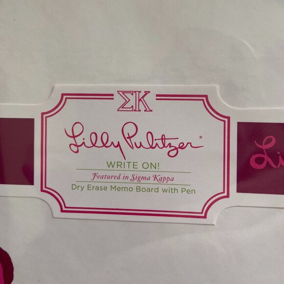 Lilly Pulitzer Sorority - Dry Erase Board - Sigma Kappa - Picture 3 of 3